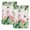 Coral, Olive, White, variant on Pink Flamingo Kitchen Towels Set of 4, Summer Tropical Palm Leaves Butterflies Absorbent Dish Towels for Kitchen, Microfiber Hand Towel, Quick Drying Tea Towel for Cleaning Decorative Dishcloths