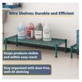 thumbnail image 5 of 12" x 30" x 8" Green Epoxy Wire Storage Shelf, Dunnage Rack, 1 Tier Small Shelf, 5 of 5