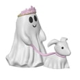 thumbnail image 1 of Del Hecha A Mano Resina Halloween Con Perro Que Camina Fantasma, 1 of 9