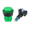 thumbnail image 2 of Juego de botón pulsador de 33.5 mm redondo, interruptor pulsador iluminado LED de 12V con microinterruptor verde, 6 piezas, 2 of 5