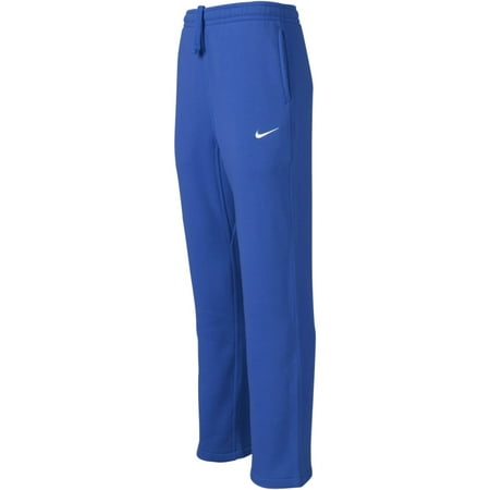 Nike Mens Club Swoosh Fleece Open Hem Sweatpants (Medium, Royal)