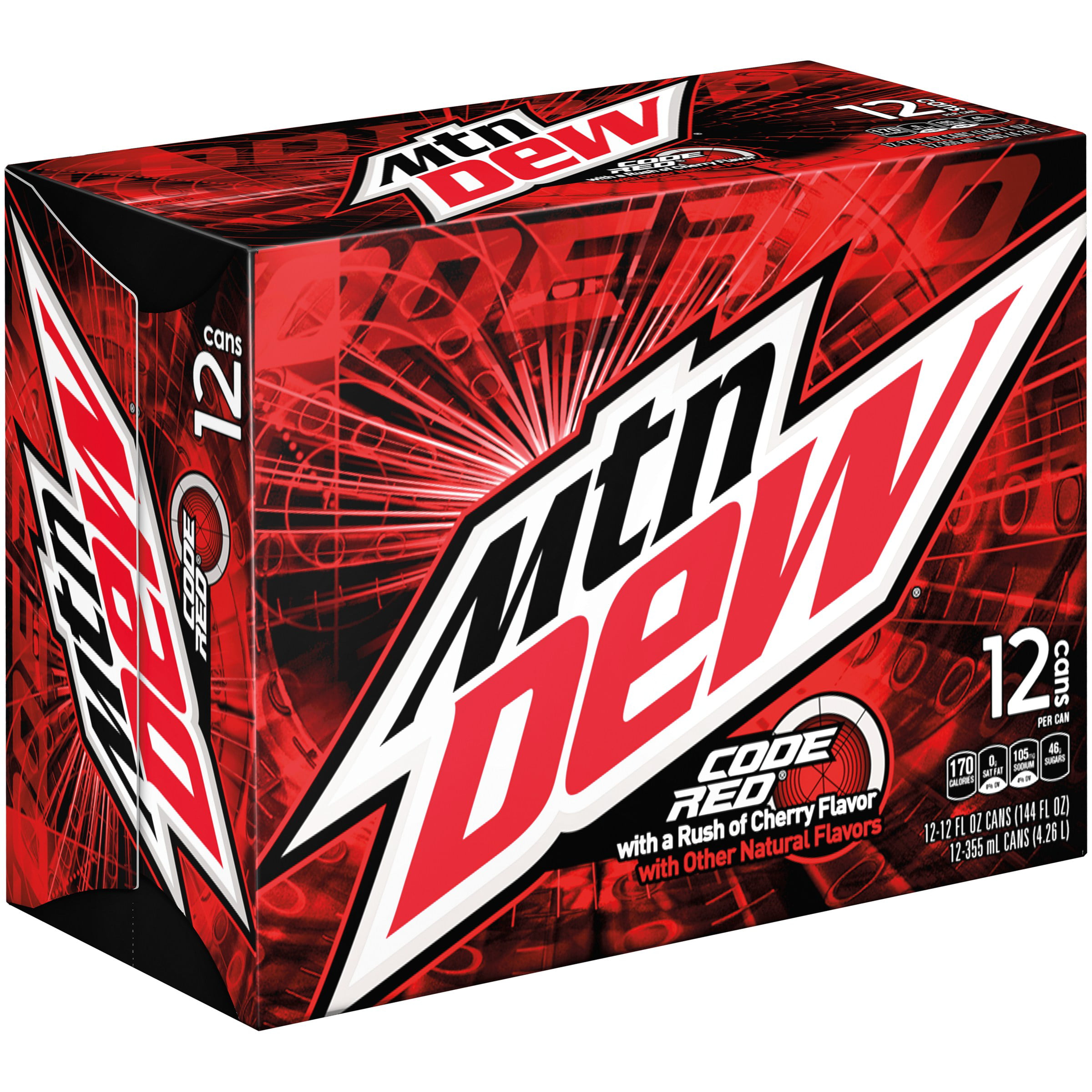 Mtn Dew Code Red Soda With A Rush Of Cherry Flavor Fl Oz Cans