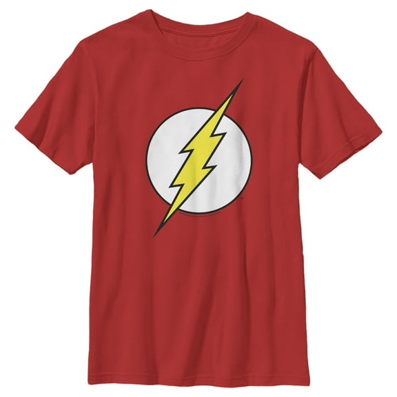 Boy's The Flash Classic Logo Graphic Tee Red Large