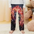 thumbnail image 2 of Demon Slayer Pajama Pants Long Sleep Pants Soft Elastic Waist PJ Bottoms Lounge Pants, 2 of 7