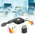thumbnail image 2 of Retractable AV Cable 3 Color Connectors Consoles TV Output Wire, 2 of 7