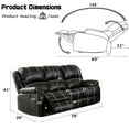thumbnail image 5 of ACME Zuriel Motion Sofa in Black Synthetic Leather, 5 of 5