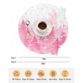 thumbnail image 6 of 13 Inch Round Placemats Set of 6, Pink Christmas Non Slip Heat Insulation PP Table Mats, Winter Snowflake Abstract Forest Tree Washable Place Mats for Kitchen Dining Party Table Decor, 6 of 7