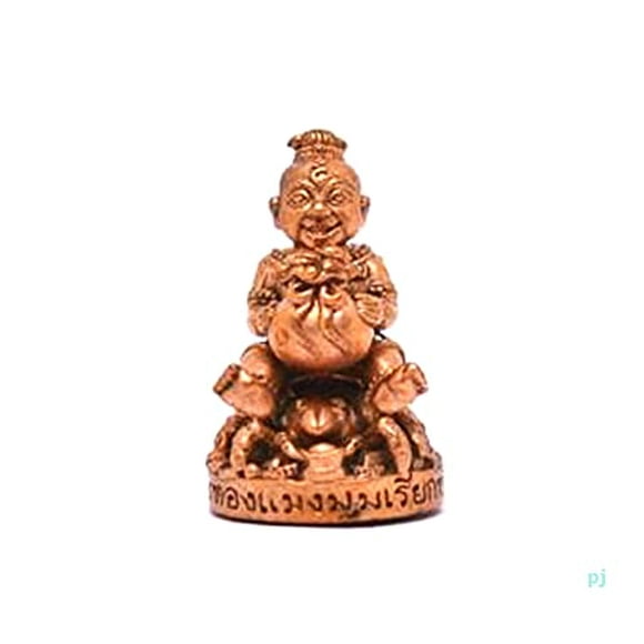 Bijoux Thaïlandais Chanceux Garçon Mini KUMANTONG MahaSomBaat Maeng Moom Riaktraab Laung Phor Watchara Wat Taampaad Temple Kaajanaburee Thaï Richesse Amulette
