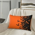 thumbnail image 5 of Sikiie Halloween Bats Print Plush Pillow Cover, Wrinkle-proof and Stain-resistant Pillow Protector without Pillow Core, Home Decoration-14"x20", 5 of 6