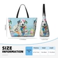 thumbnail image 2 of Defioc A Funny Little Dalmatian Puppy Pattern Beach Bag for Women - Large Beach Tote Bag Waterproof Sandproof Swim Pool Bag Everyday Bag Handbags with Zipper, 2 of 6