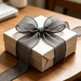 thumbnail image 6 of Light Gray Linen-Look Ribbon with Bendable Wire Borders, 1.57 Inch x 4.5 m for DIY Craft Details, 6 of 8
