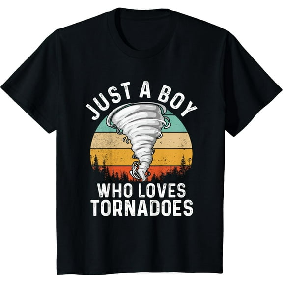 Funny Tornado Storm Chasing Twister Hurricane Boys Kids T-Shirt