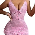 thumbnail image 6 of Womens Fashion Sexy Lingerie For Women Naughty Outfits Lingerie Deep V Teddy Babydoll Sexy Lace Bodysuit, 6 of 7