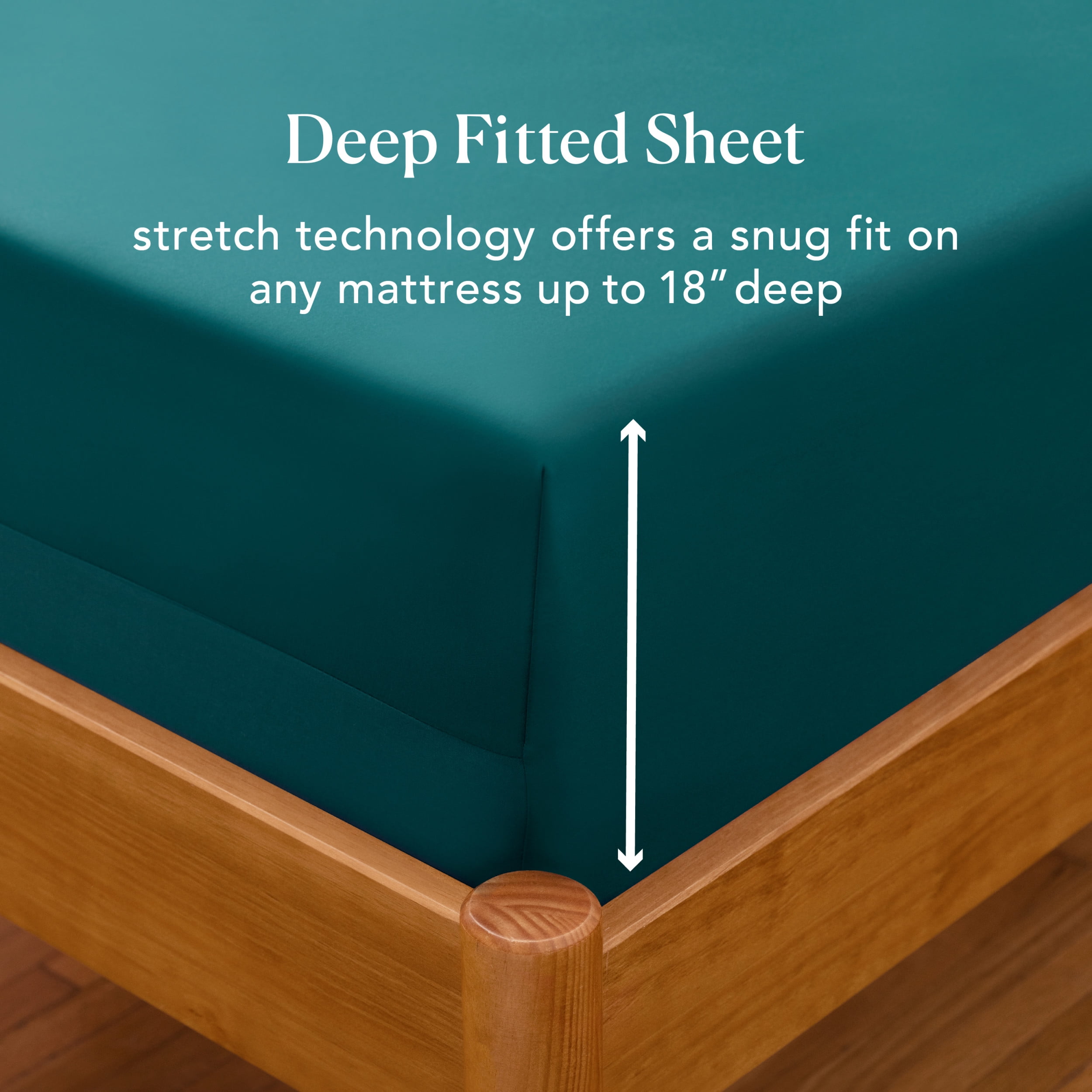 Better Homes & Gardens 400 Thread Count Hygro Cotton Bed Sheet Set, Queen, Teal Rain