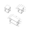 thumbnail image 4 of Monarch Specialties Table Set, 3pcs Set, Coffee, End, Side, Accent, Living Room, Metal, Laminate, Black Marble Look, Contemporary, Modern, 4 of 4