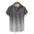 thumbnail image 4 of Ashirexll Mens Button up Shirts Short Sleeve, Big and Tall Shirts for Men, Casual Gradient Color Striped Shirts for Beach Summer Button Up Shirts, 4 of 6