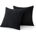 thumbnail image 6 of MIULEE Throw Pillow Covers Soft Corduroy Decorative Set of 2 Boho Striped Pillow Covers Pillowcases Farmhouse Home Decor for Couch Bed Sofa Living Room 18x18 Inch Black, 6 of 12