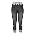 thumbnail image 5 of ZZwxWA Casual Pants Butterfly Print Capris Plus Size Cute Slim Elastic Tight Zipper Workwear Fashion Pants for women High Waist Trousers Black XXL, 5 of 7