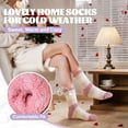 thumbnail image 2 of KinKnit Fuzzy Socks for Women, Soft Comfy Cozy Fluffy Thick Winter Warm Fleece Slipper Socks, Valentines Day Gifts for Women, 2 of 14