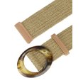 thumbnail image 2 of INSPIRE CHIC Vintage Wide Waist Belts for Women Stretch Woven Belts Buckle Khaki, 2 of 4