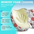 thumbnail image 5 of Premium Floral Pattern Memory Foam Seat Cushion Ergonomic Chair Pad for Office Chair, Car, Airplane & Bleachers Sciatica, Tailbone Hip & Back Pain Relief - Chair Cushion for Long Office Workers., 5 of 5