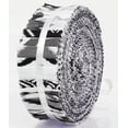 thumbnail image 3 of Soimoi 40Pcs Ikat Print Precut Fabrics Strips Roll Up 1.5 inches Cotton Jelly Rolls For Quilting - White & Black, 3 of 9