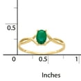 thumbnail image 2 of Primal Gold 14 Karat Yellow Gold Emerald Birthstone Ring, 2 of 4