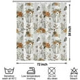 thumbnail image 6 of Fall Thanksgiving Shower Curtain for Bathroom 72x84inches Autumn Orange White Flowers Shower Curtain Set with Hooks Harvest Pumpkins Leaves Waterproof Fabric Home Decor Shower Curtains, 6 of 6
