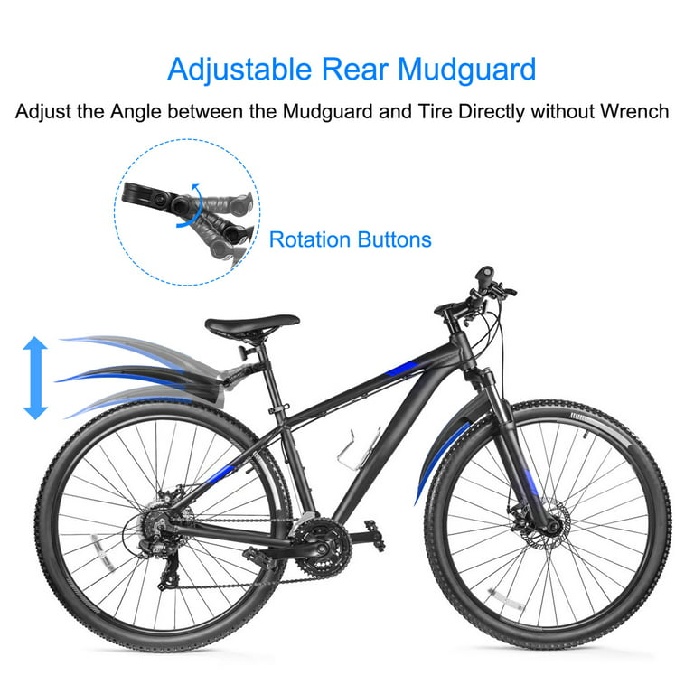 iMountek Bicycle Fender Set Adjustable Front Rear Mud Guard Mountain Bike  Mudguards Splashboard Fit for 24''-26'' Bikes