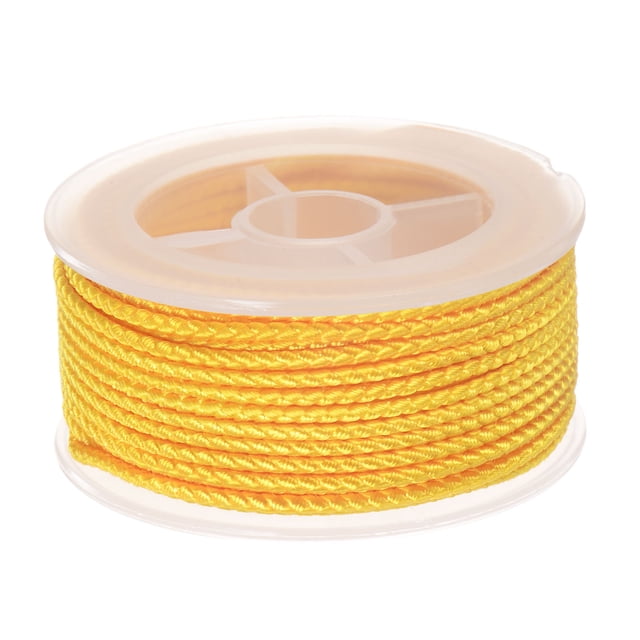 Unique Bargains Nylon Thread Twine Beading Cord 2mm Extra-Strong Braided Nylon Crafting String 11M/36 Feet, Golden