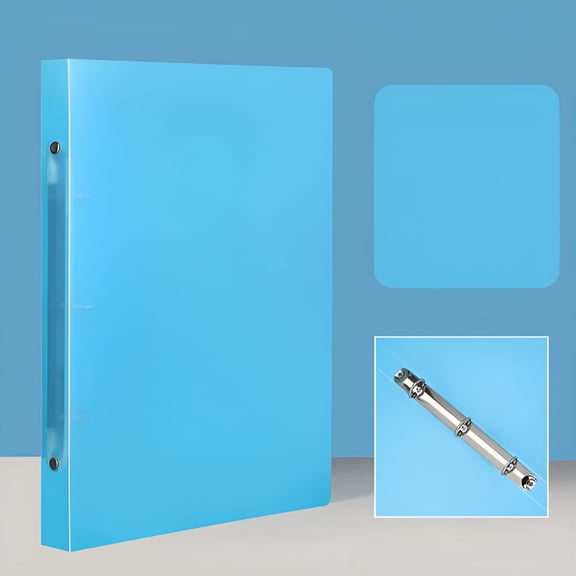 BESTSKY 1 Inch Binders 3 Ring, Soft 3 Ring Binder, Cute 1" Binder, Plastic Ring Binder, Flexible Binder, One Inch Binder, Thin Binder, Office Supplies, Classroom Must Haves