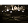 thumbnail image 4 of Yards & Beyond Solar Powered LED Landscape Pathway Walkway Light, Black Metal Square, Glass Lens, 10 Lumens, Warm White Light, Dusk to Dawn, 4 Pack, 4 of 8