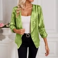 thumbnail image 2 of QHFBli Women Sequin Jacket Glitter Sparkle Open Front Casual Long Sleeve Blazer Coat, 2 of 8