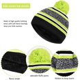 thumbnail image 3 of GRNSHTS 3PCS Kids Hat Scarf Gloves Set Toddler Boys Girls Winter Knit Beanies Neck Warmer with Fleece Lining (Green), 3 of 12