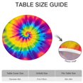 thumbnail image 6 of Rainbow Tie Dye Mandala Pattern Round Fitted Tablecloth with Elastic Edge,Dining Table Cover Waterproof,Outdoor Round Tablecloth for Camping,Dining,Indoor and Outdoor, 6 of 7