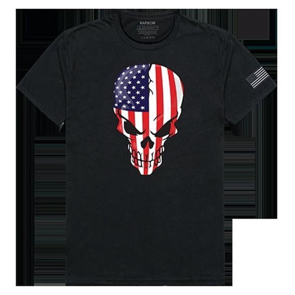 Skull Flag Tactical Graphics Tee, Black - Small