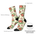 thumbnail image 4 of Gukieu Frog Hold Strawberry Print Contrast Color Mid-calf Socks, Sweat-wicking Athletic Socks, Unisex Clothing Accessories, 4 of 6
