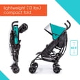 thumbnail image 2 of Summer Infant 3Dlite Convenience Stroller, Teal - Lightweight Stroller with Aluminum Frame, Large Seat Area, 4 Position Recline, Extra Large Storage Basket, 1 Count (Pack of 1), 2 of 5