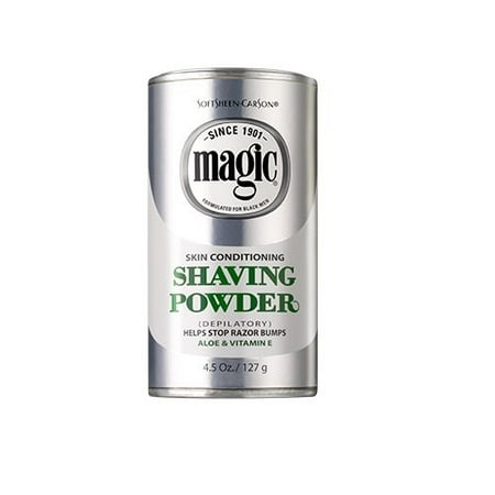 SoftSheen-Carson Magic Skin Conditioning Shaving Powder, 4.5 oz, Razorless shave helps stop razor bumps By