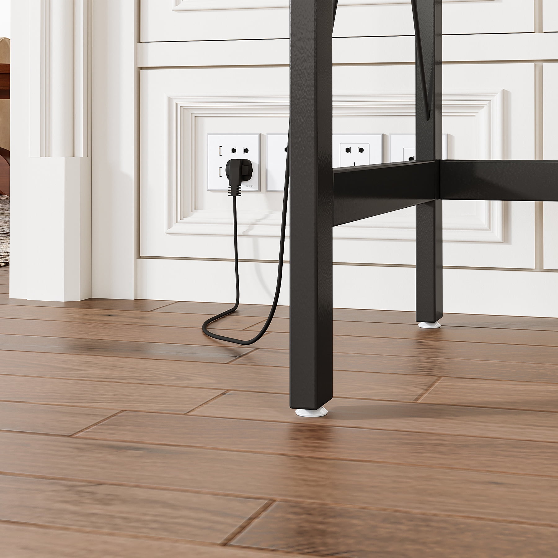 Tribesigns Industrial Sofa Table, 70.9" Long Console Table with Outlets and USB Ports for Entryway, Living Room, Brown