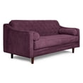 thumbnail image 3 of Sofá Cama Makora Ilios Con Memory Foam, Color Morado, Velvet Respaldo Reclinable De 3 posiciones., 3 of 8