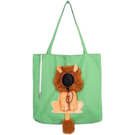 Pet Carrier Tote Bag, Novelty Shaped Canvas Breathable Portable Safety Buckle for Small Cats Dogs Outings Travel