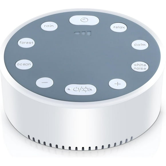 White Noise Sound Machine for Sleep, Small Travel Sound Machine with 6 Soothing Sounds, USB Rechargable Sleep Sounds White Noise Ma