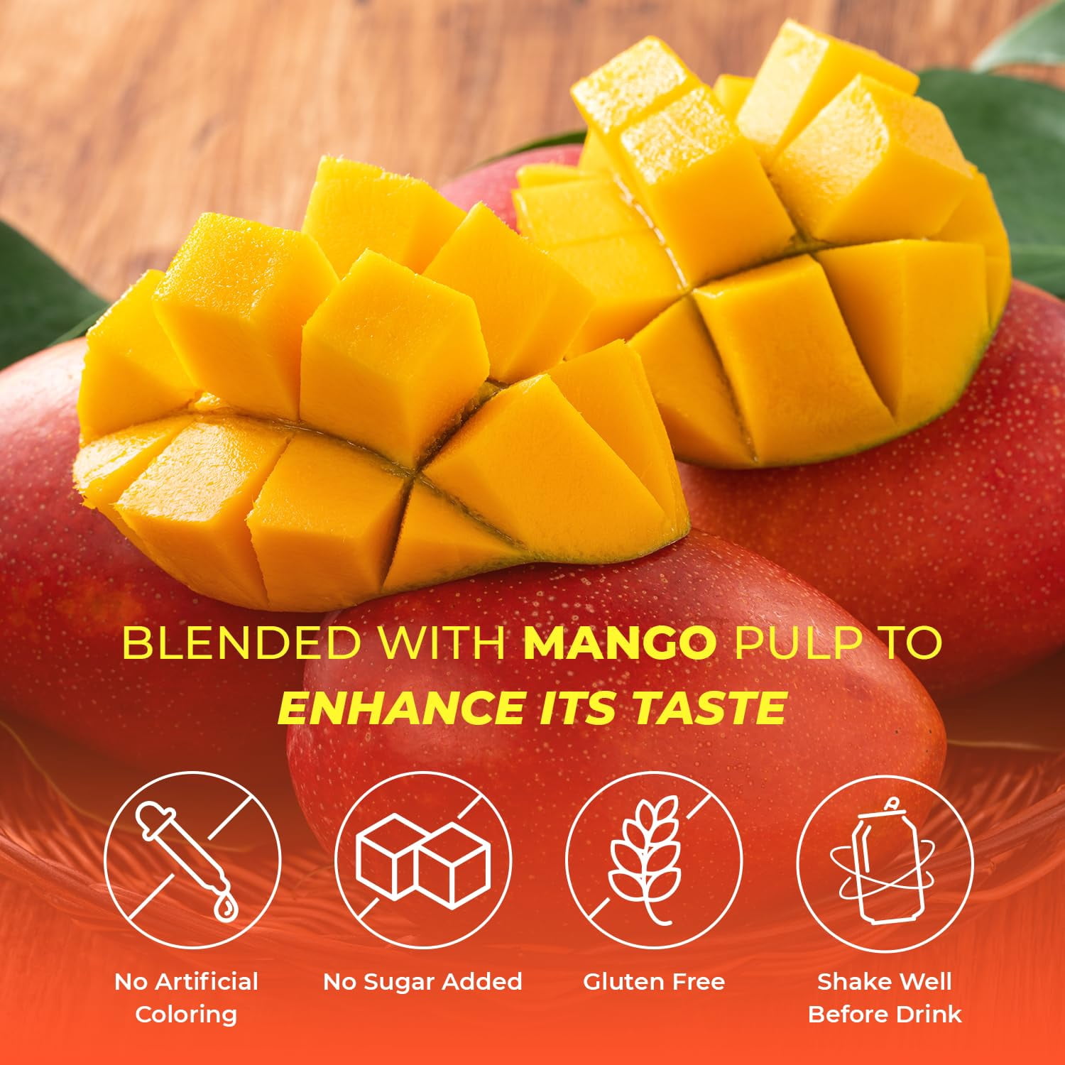 Vinut 100% Mngo Juice With Pulp (16.57 fl oz, Pack 12), No Sugar Added, Fresh, Natural, Not from Concentrate (NFC)