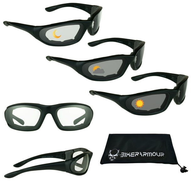 Bikershades Motorcycle Riding Transition Glasses for Men and Women