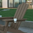 thumbnail image 6 of Emma + Oliver Set of 2 Adirondack Chairs with Cup Holders, Weather Resistant HDPE Adirondack Chairs in Brown, 6 of 12