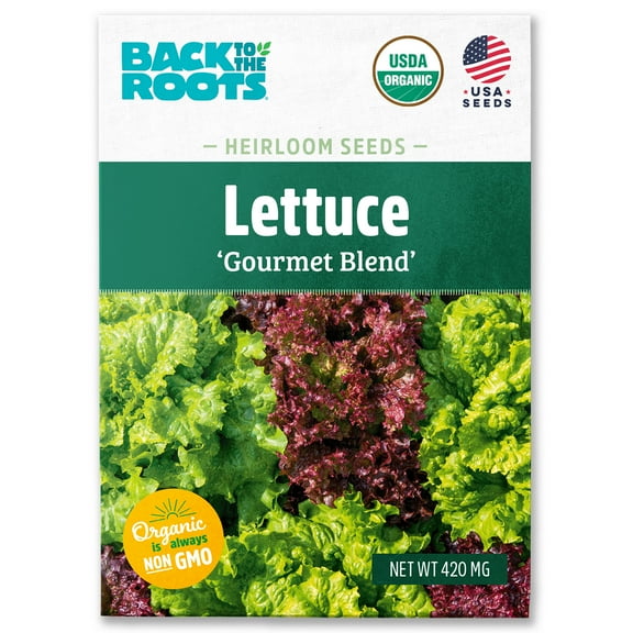 Back to the Roots Organic Mixed Lettuce 'Gourmet Blend', 1 Seed packet