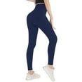 thumbnail image 5 of safuny Women's Yoga Pants Leggings Sweatpants Solid Color Elastic High Waist Excercise Seamless Gym Tight Athletic Trousers Tummy Control for Women Summer Causal Navy S, 5 of 7