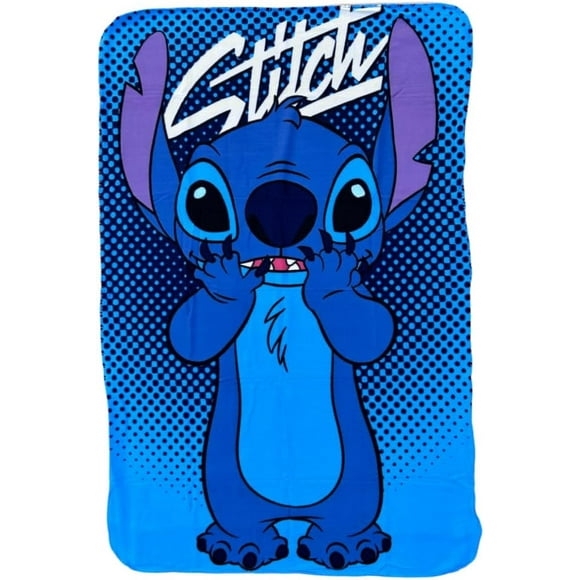 Stitch Blanket For Kids 100 X 150Cm Fleece Blanket 100% Soft Polyester 210Gsm