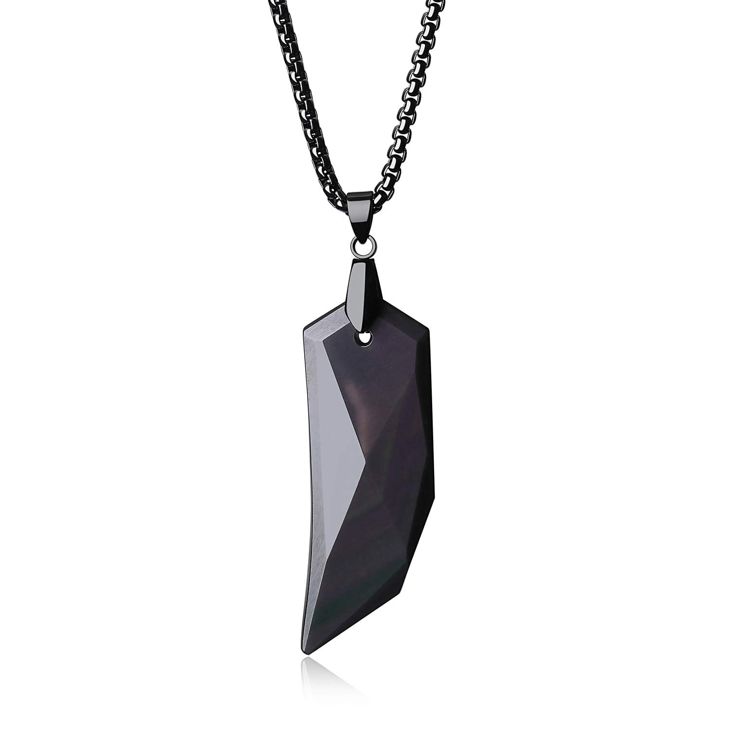 obsidian pendant mens